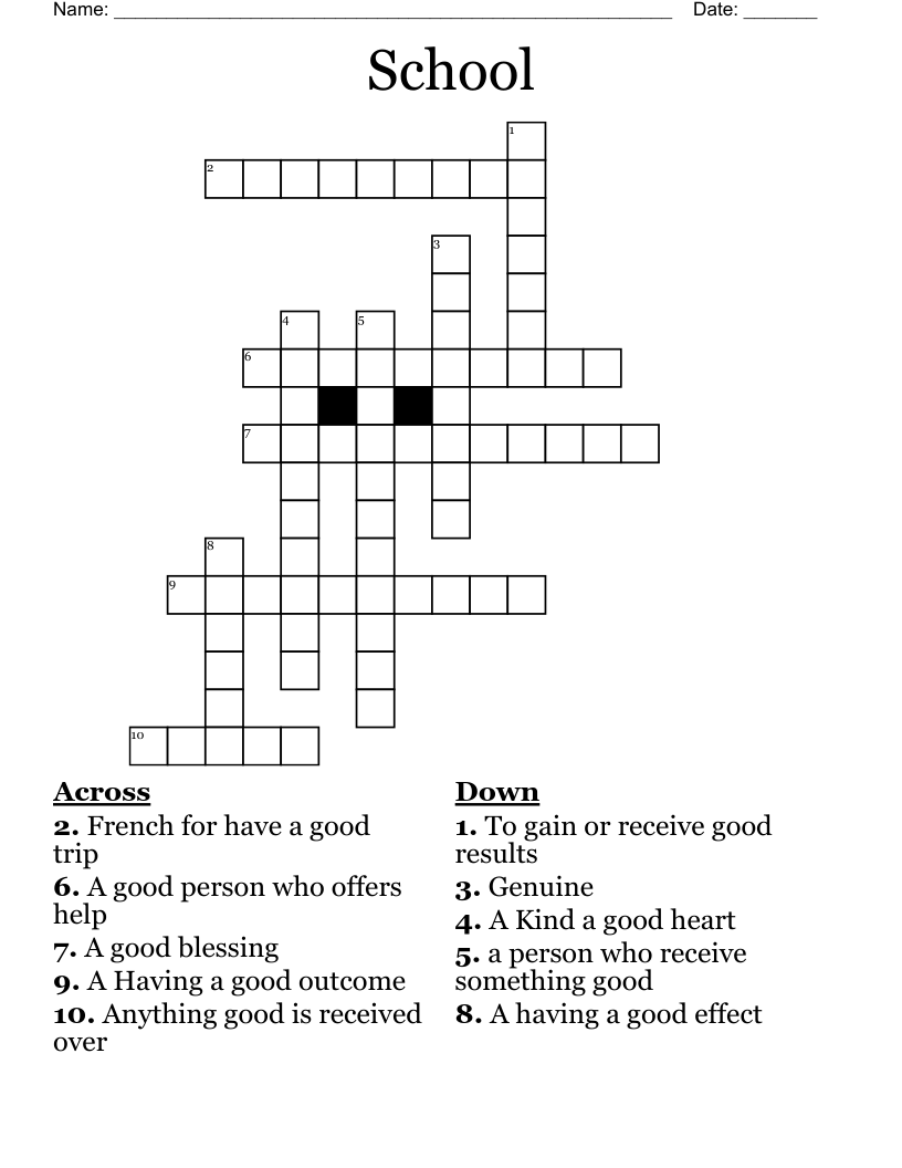 School Crossword