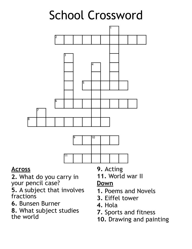 School Crossword