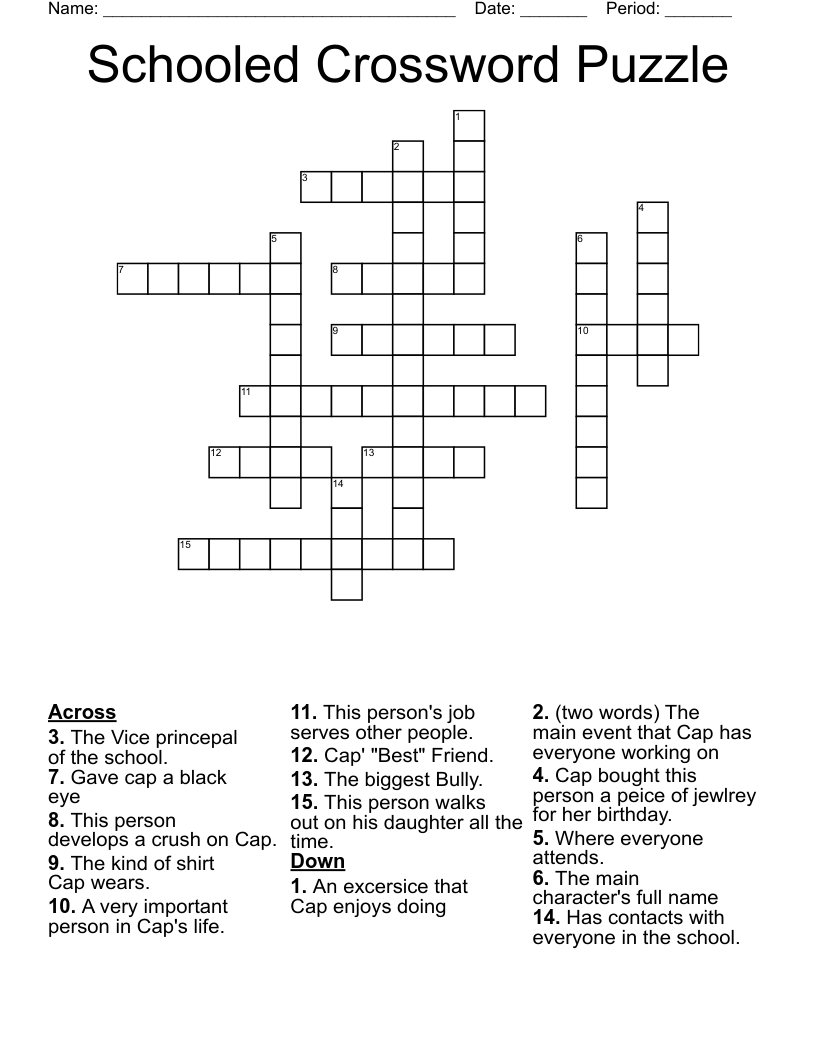 Schooled Crossword Puzzle