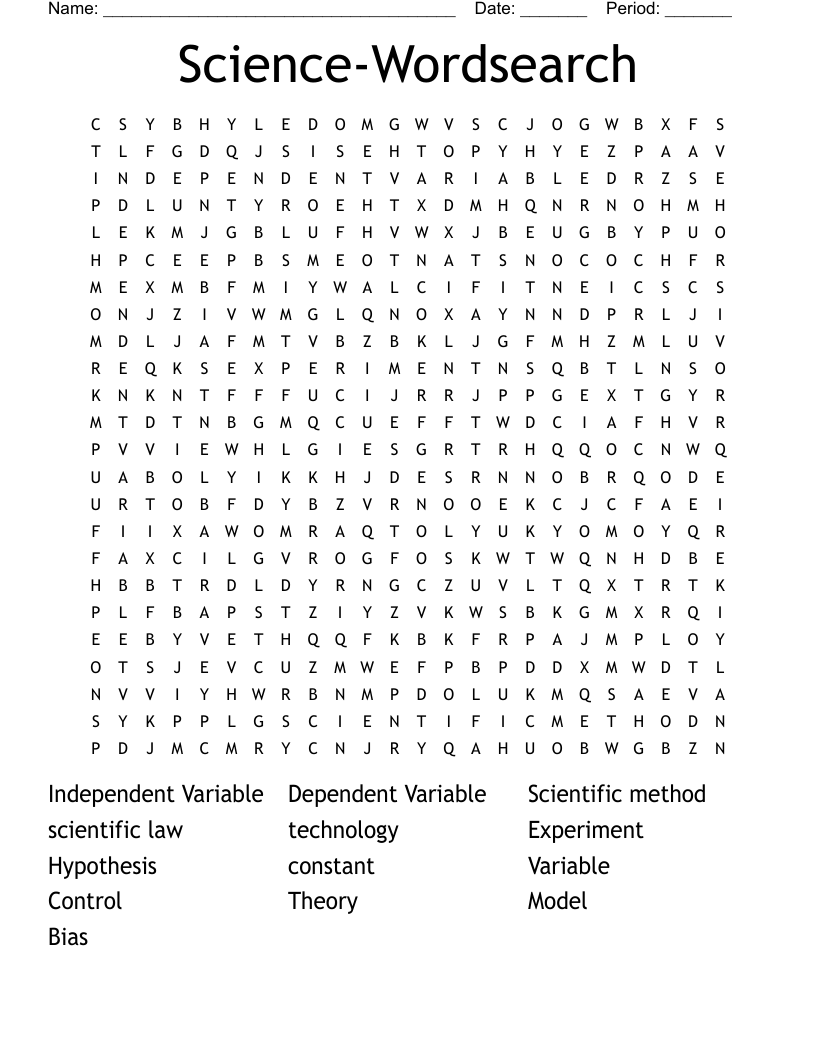Science-Wordsearch