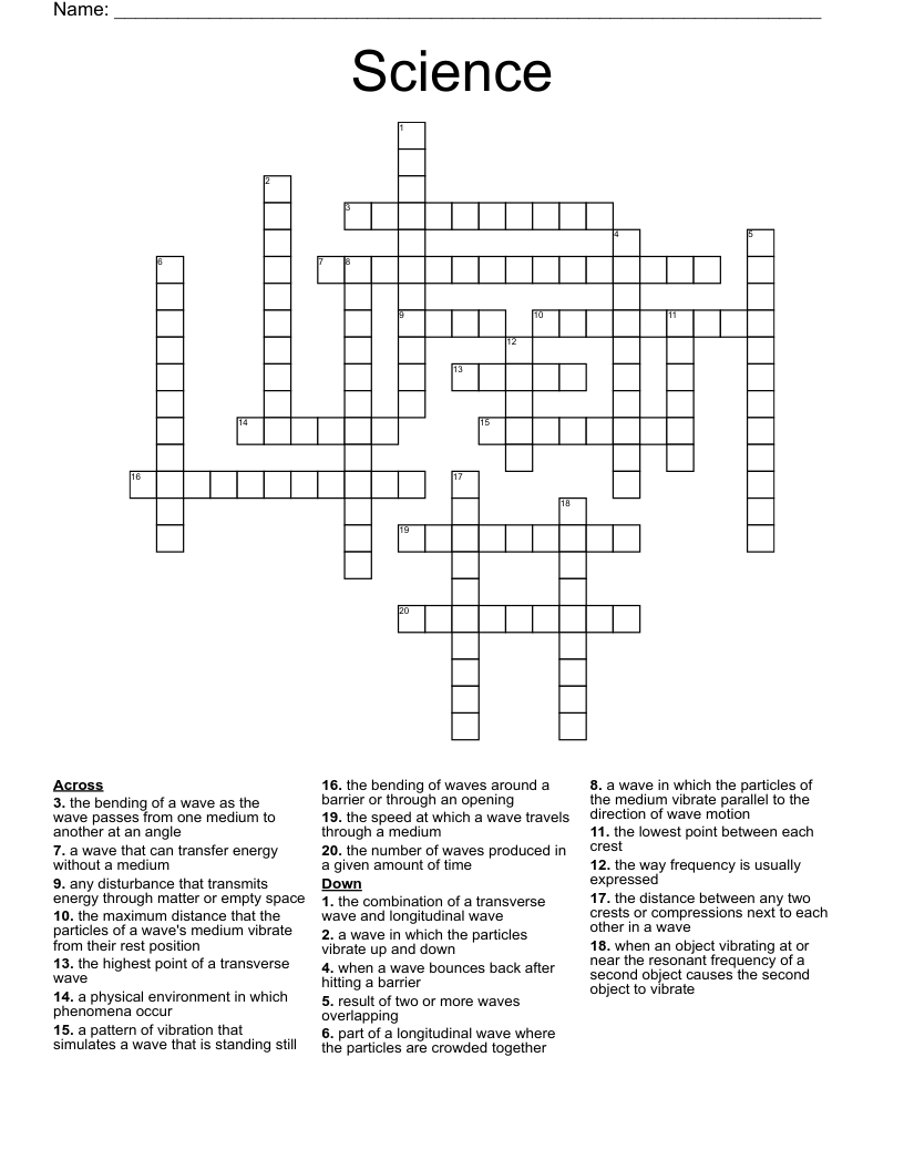 Science Crossword