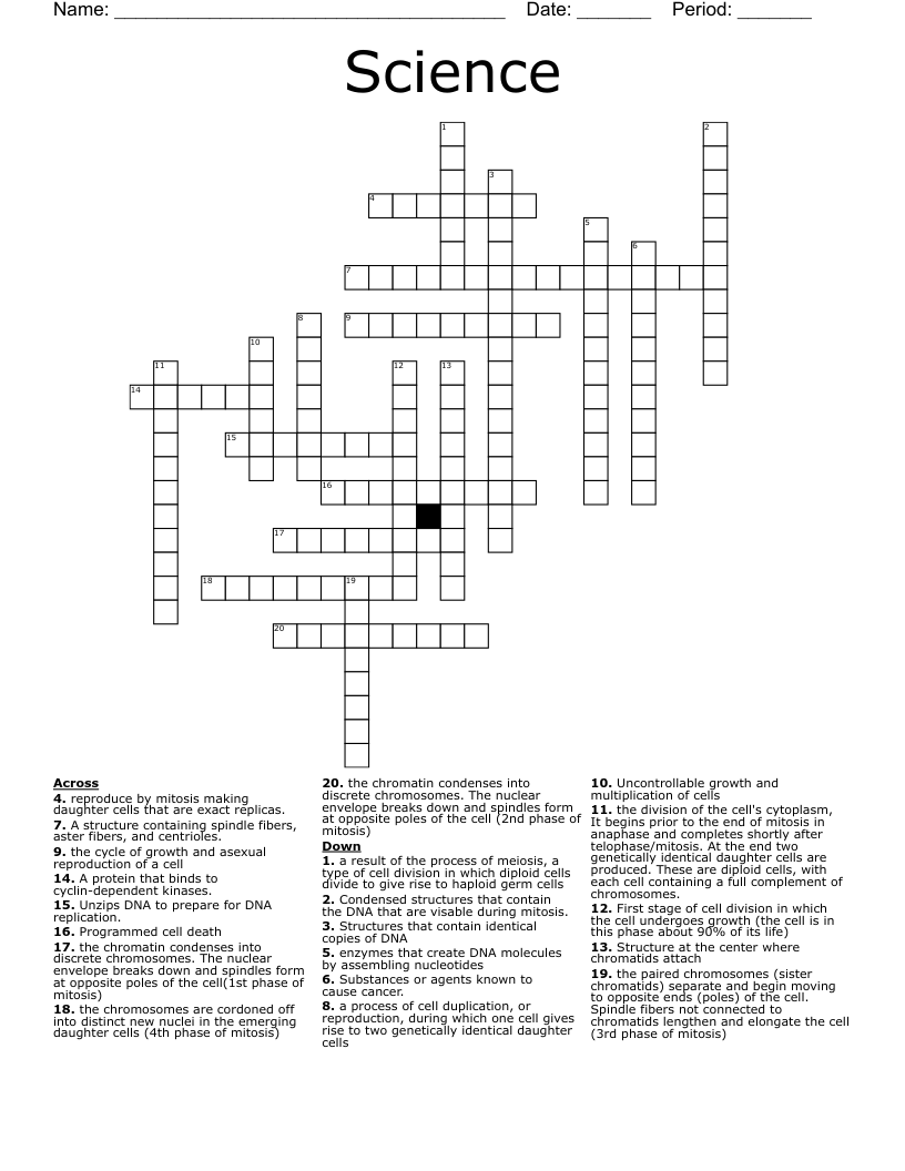 Science Crossword