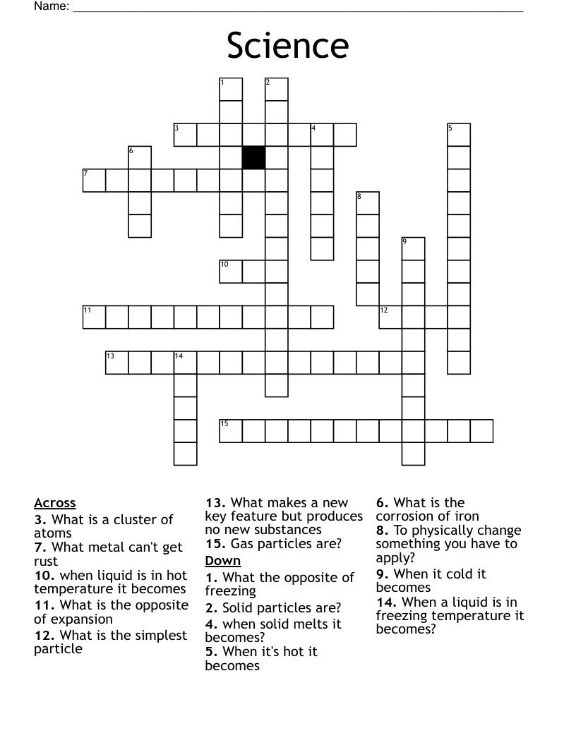 Science Crossword
