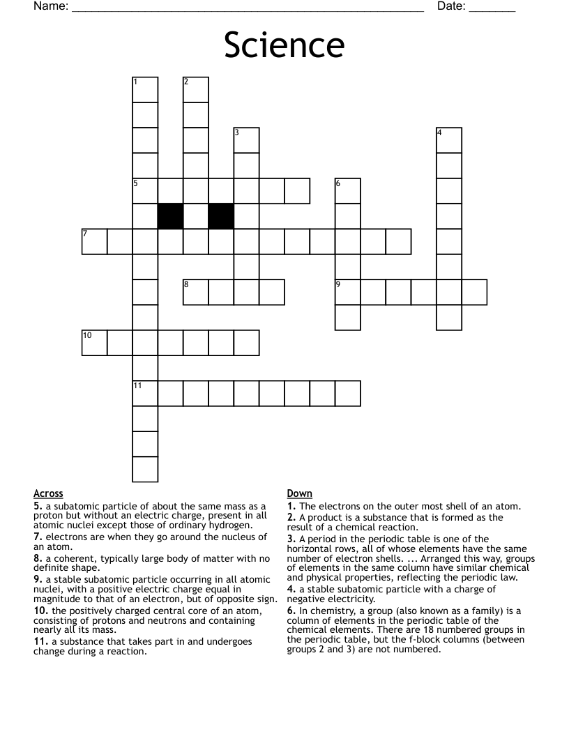 Science Crossword
