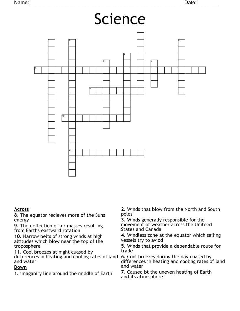 Science Crossword
