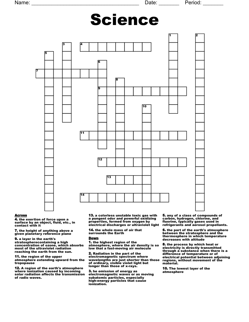 Science Crossword
