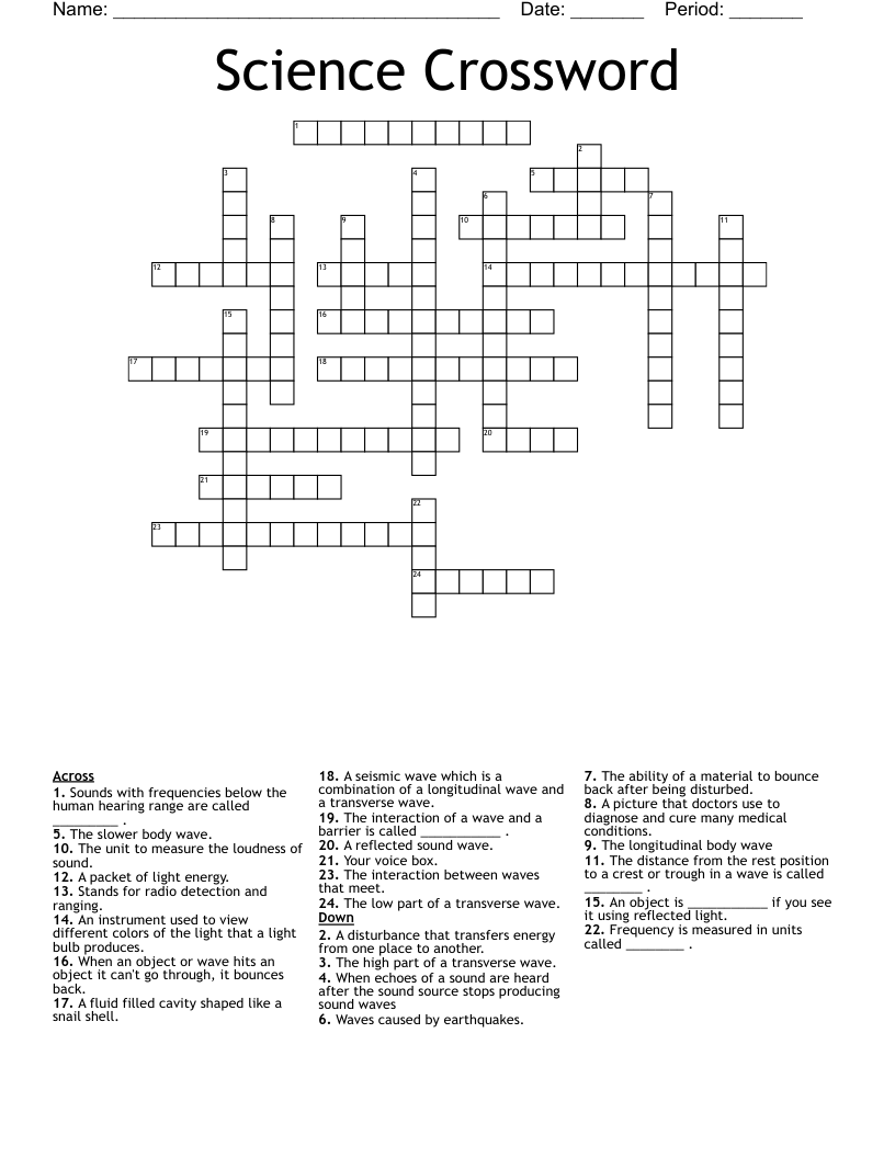 Science Crossword