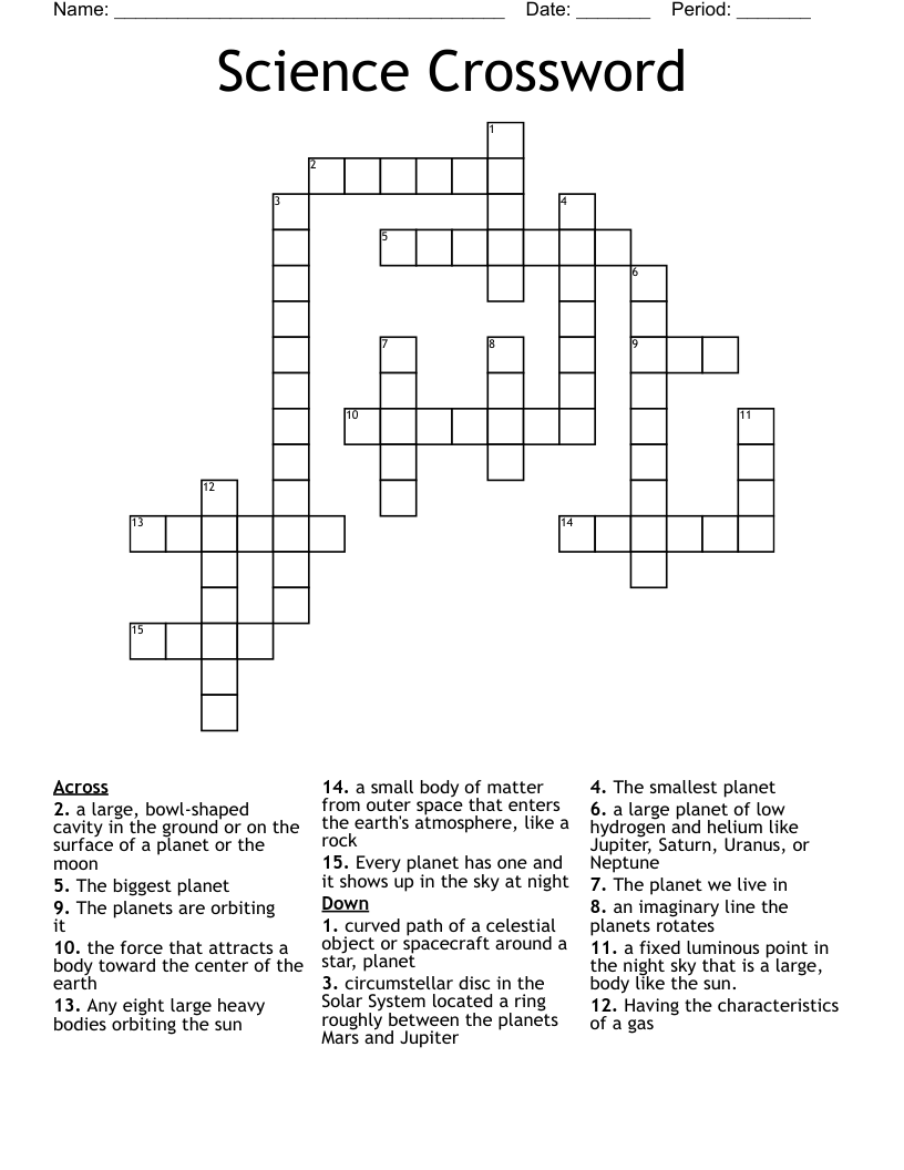 Science Crossword