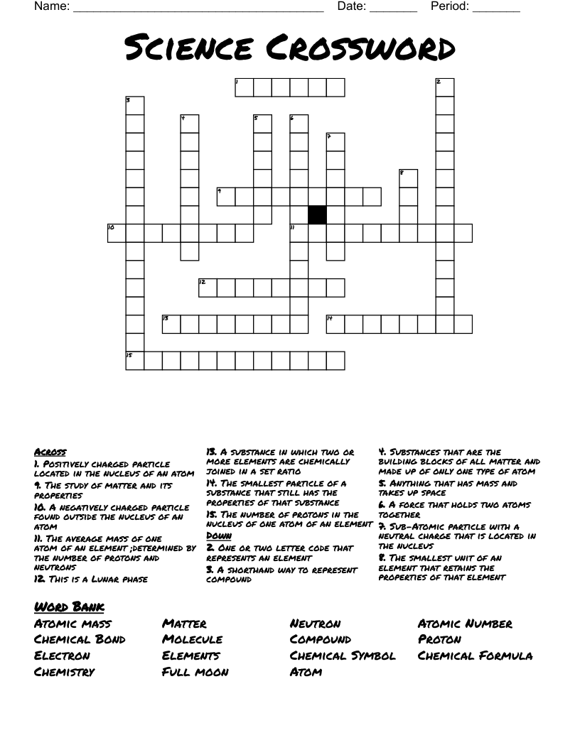 Science Crossword