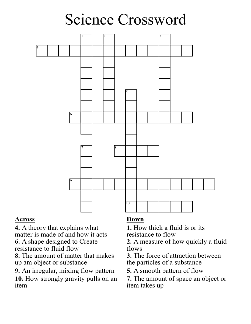 Science Crossword