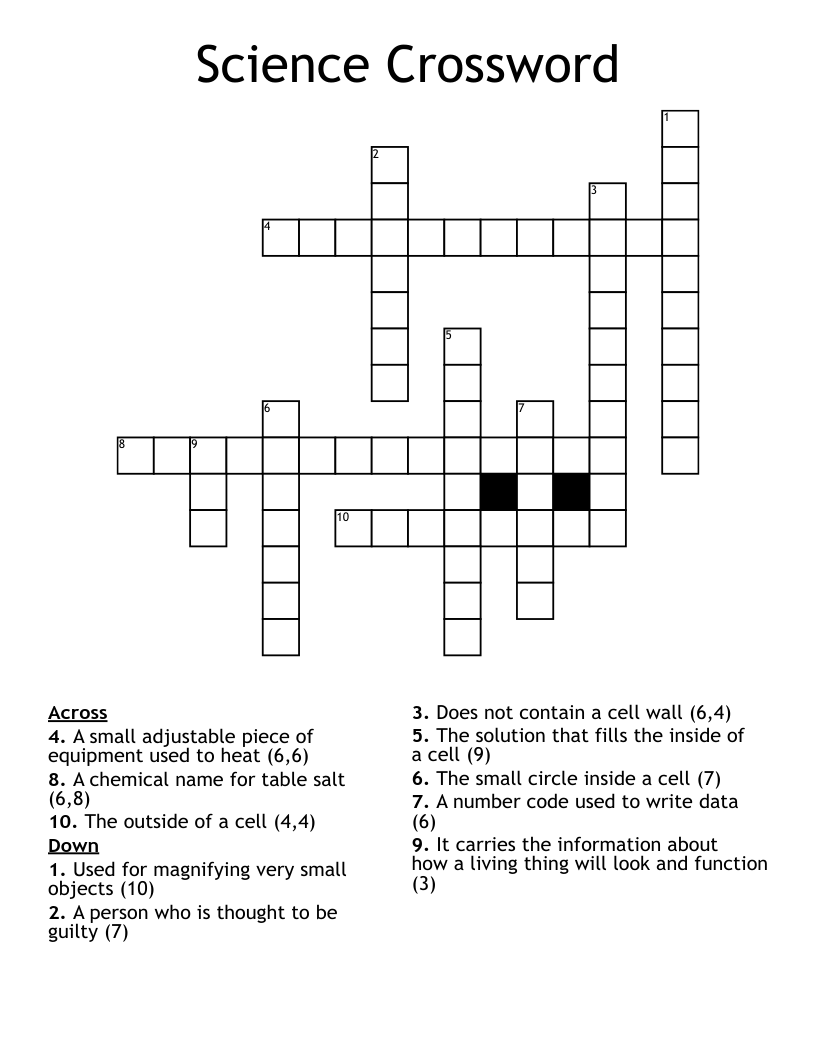 Science Crossword