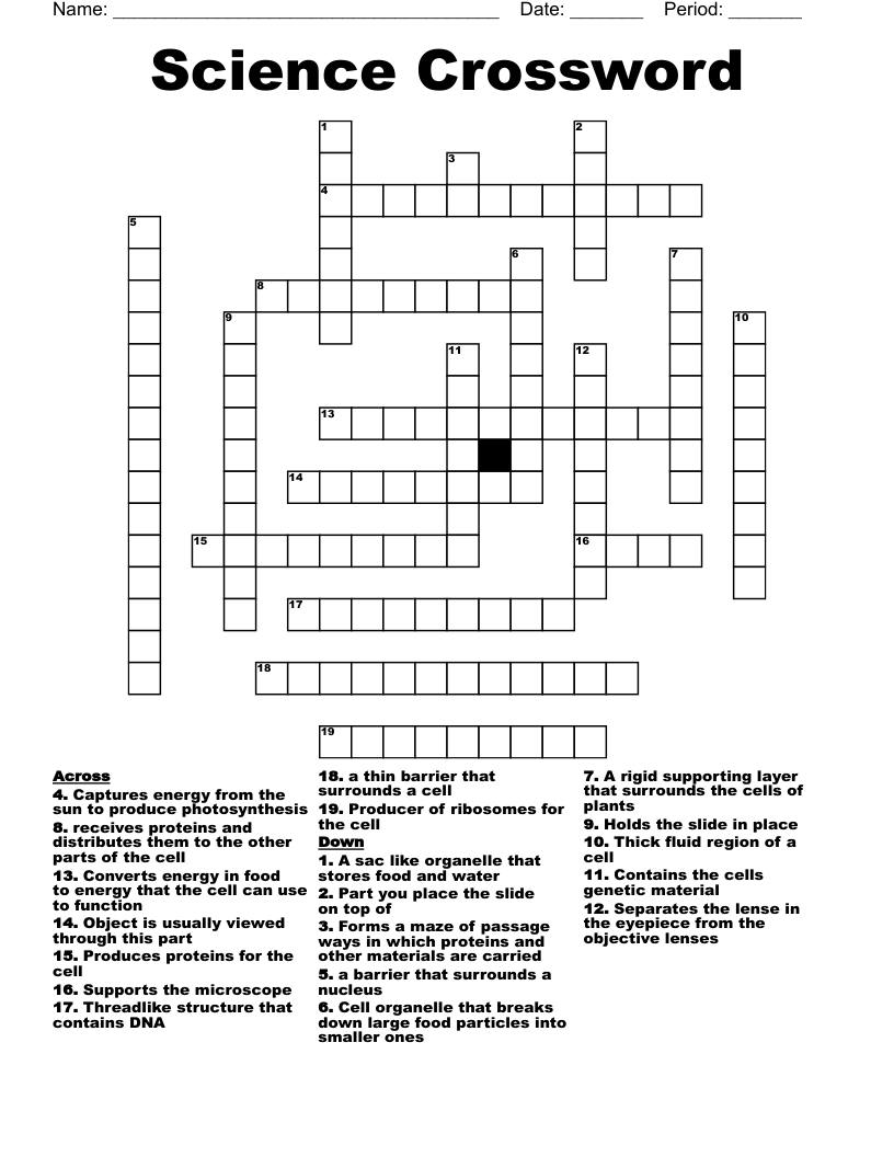 Science Crossword