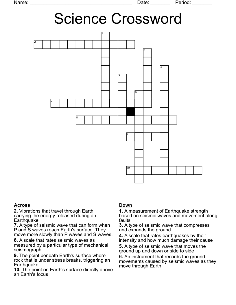 Science Crossword