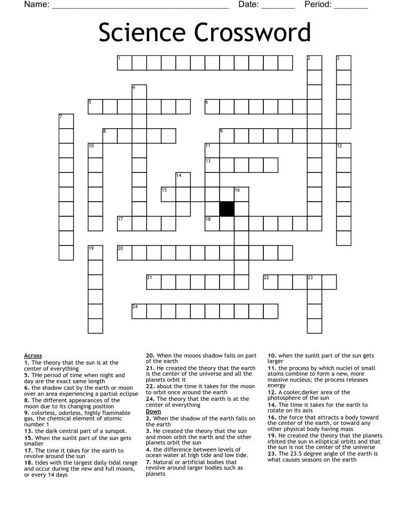 Science Crossword