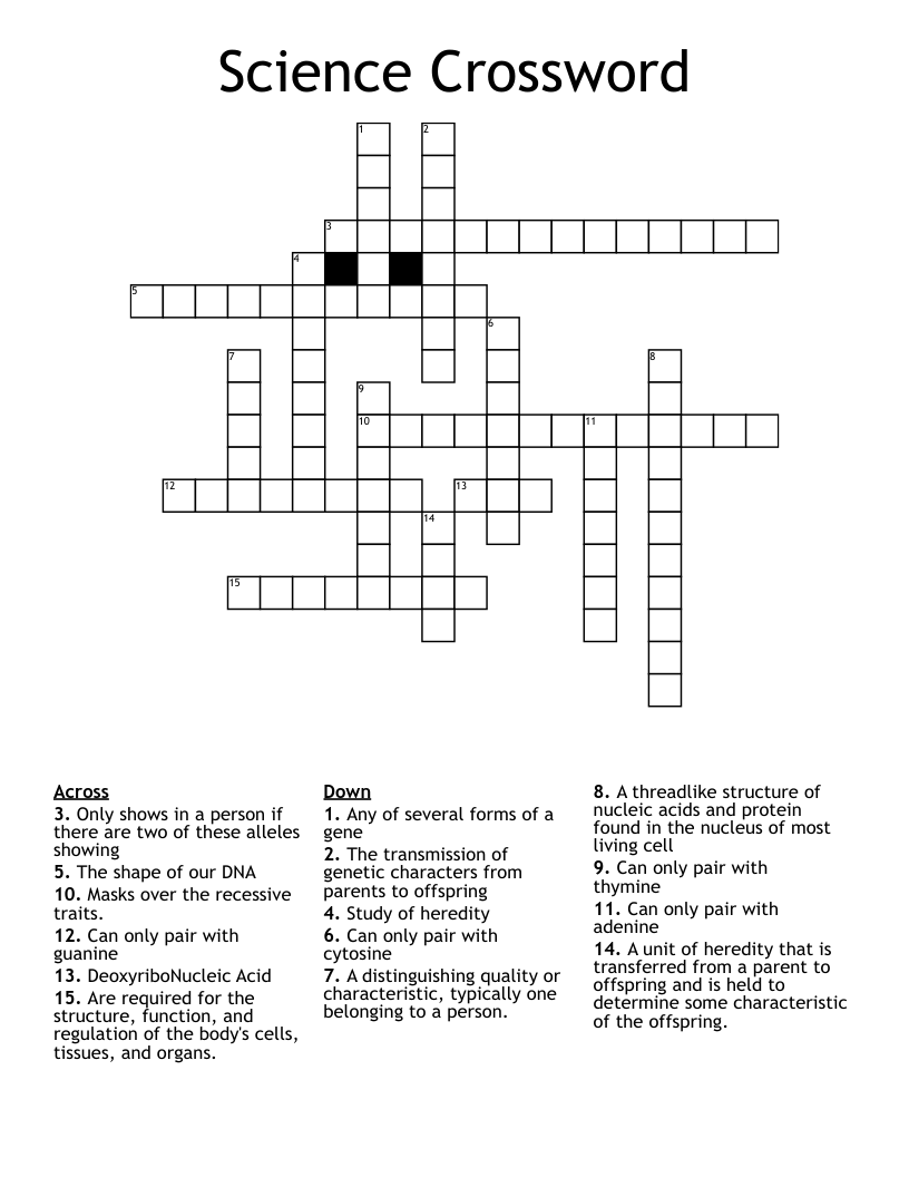 Science Crossword