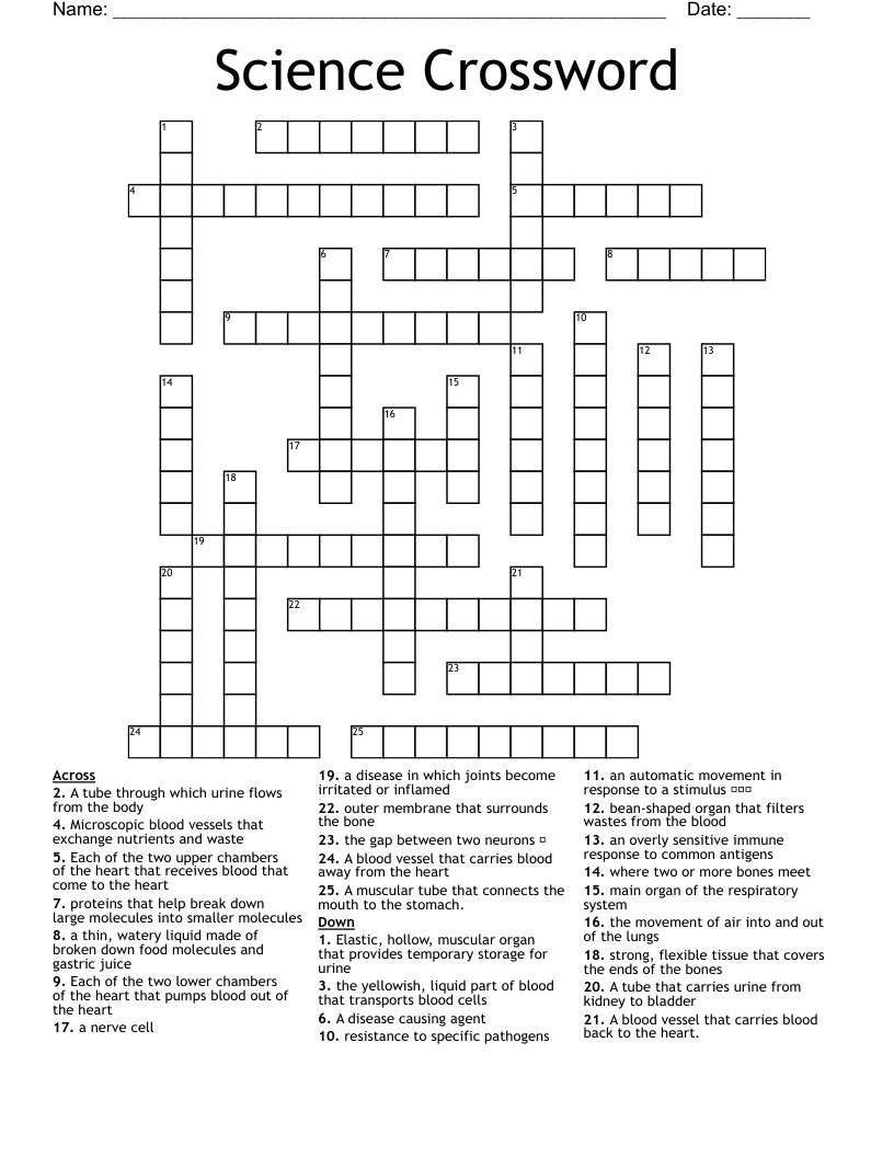 Science Crossword