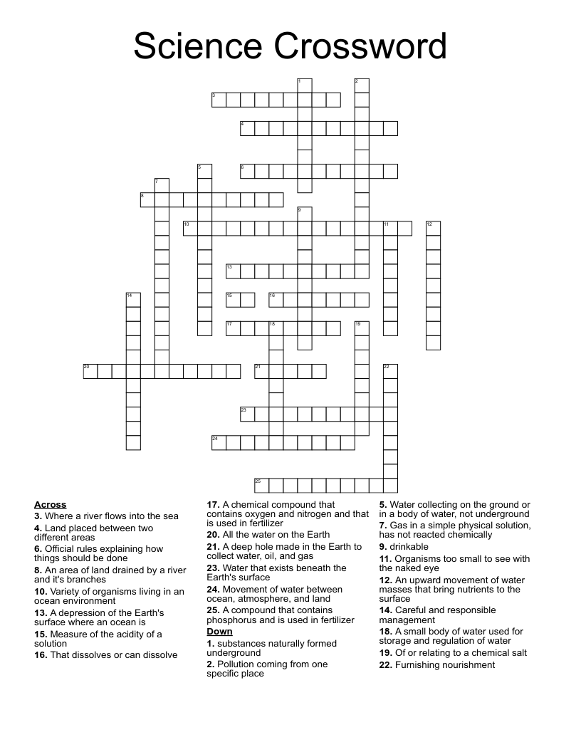 Science Crossword