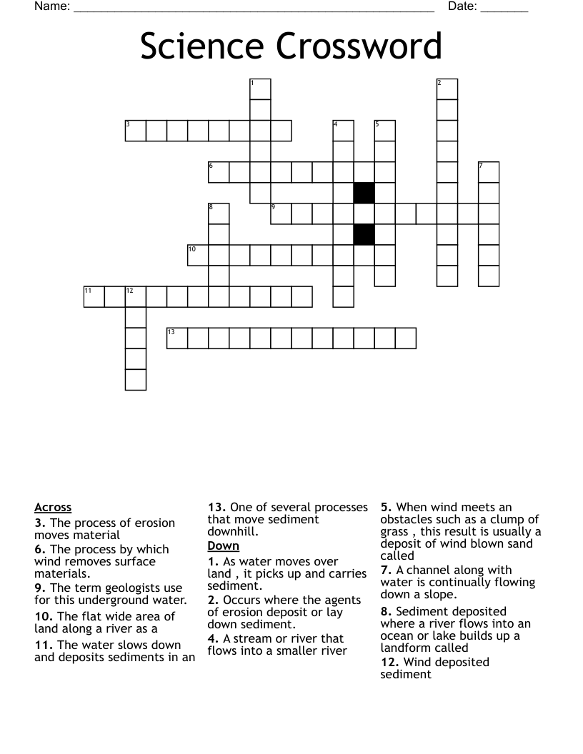 Science Crossword 