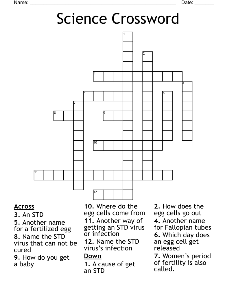 Science Crossword 