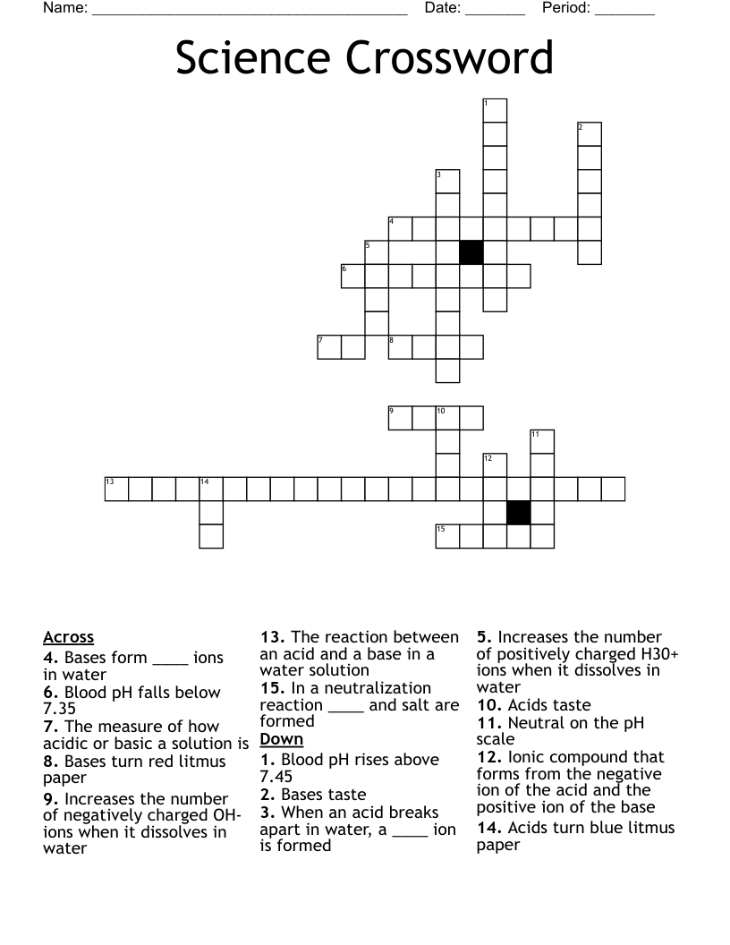Science Crossword 