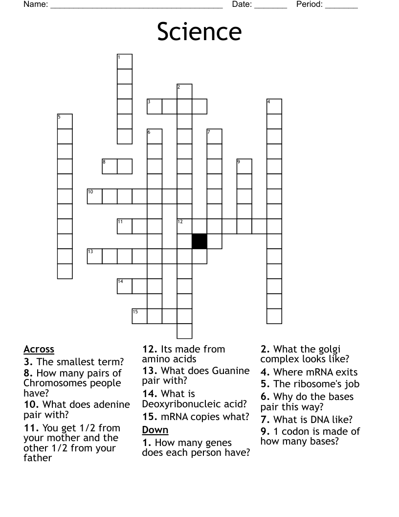 Science  Crossword