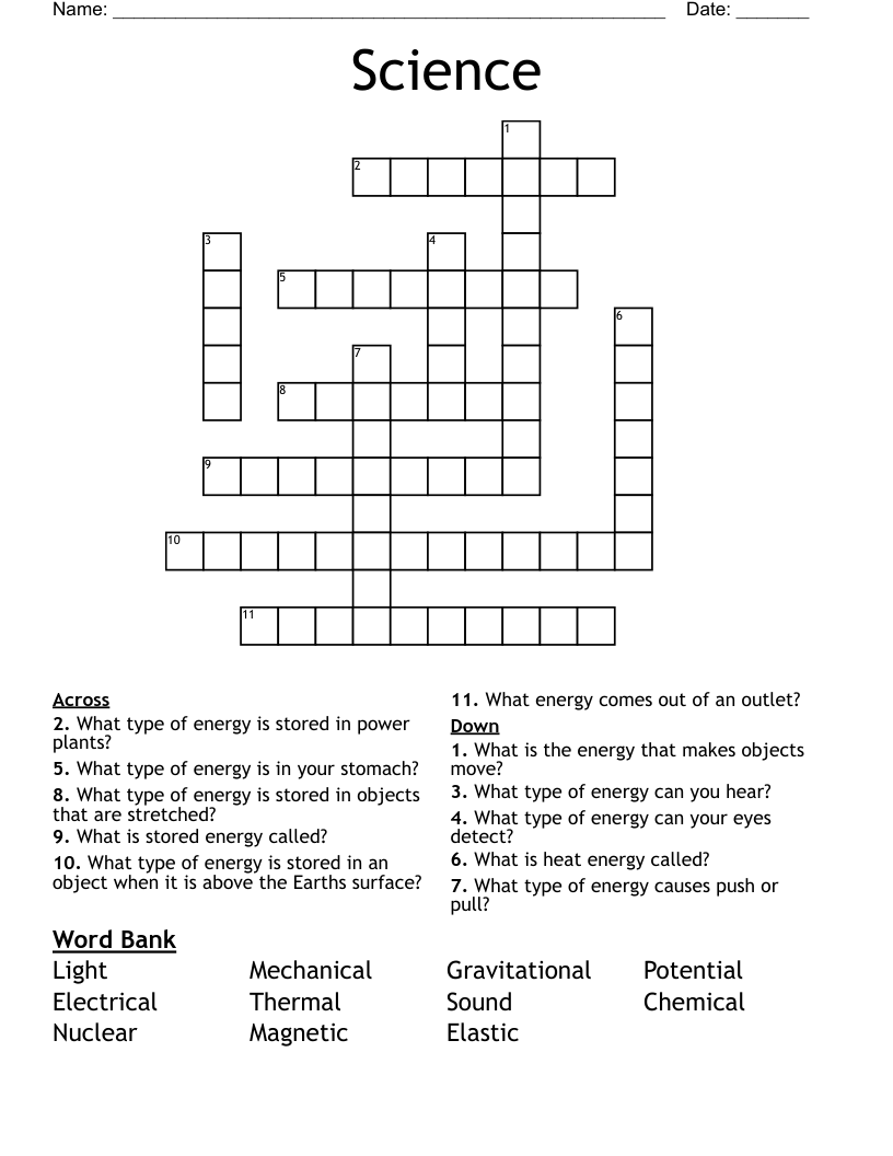 Science  Crossword