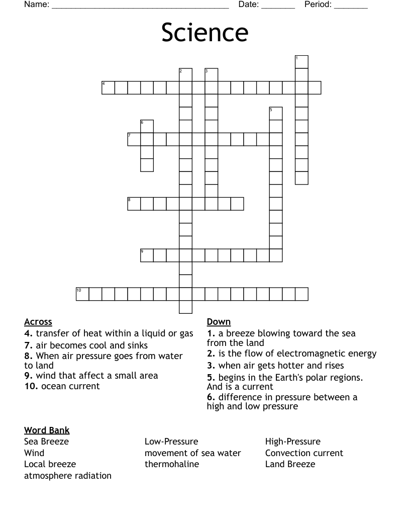 Science  Crossword