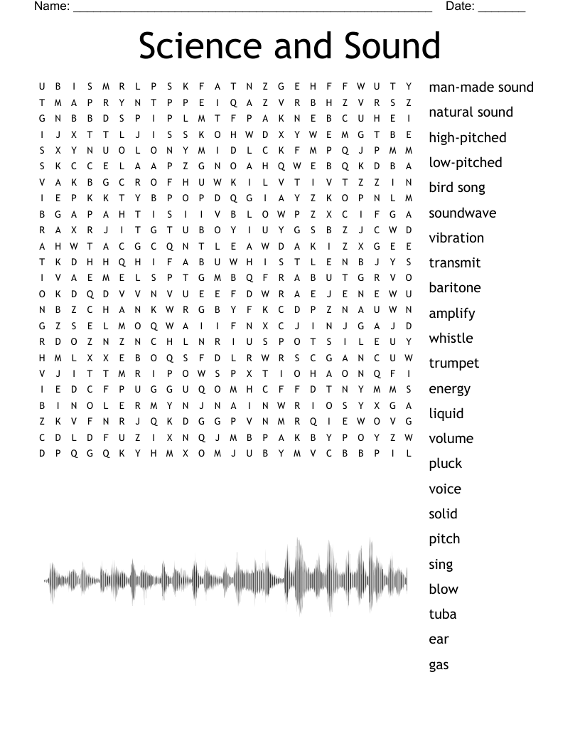Science and Sound Word Search