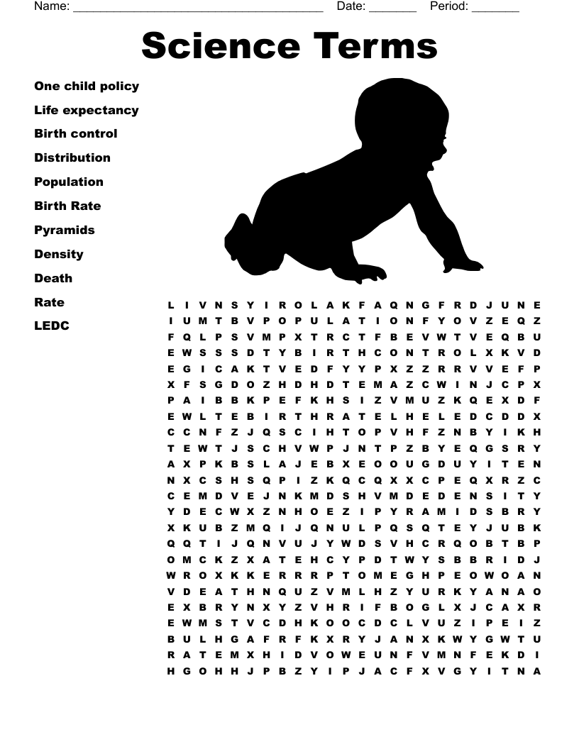 Science Terms Word Search