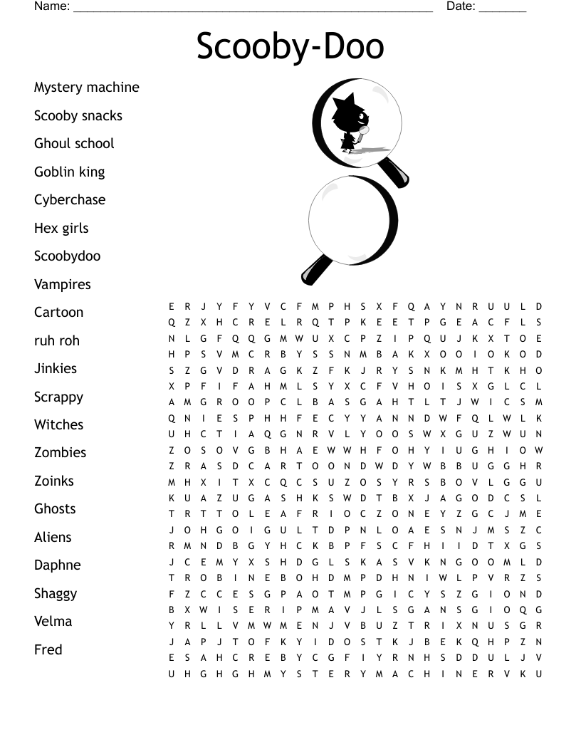 Scooby-Doo  Word Search