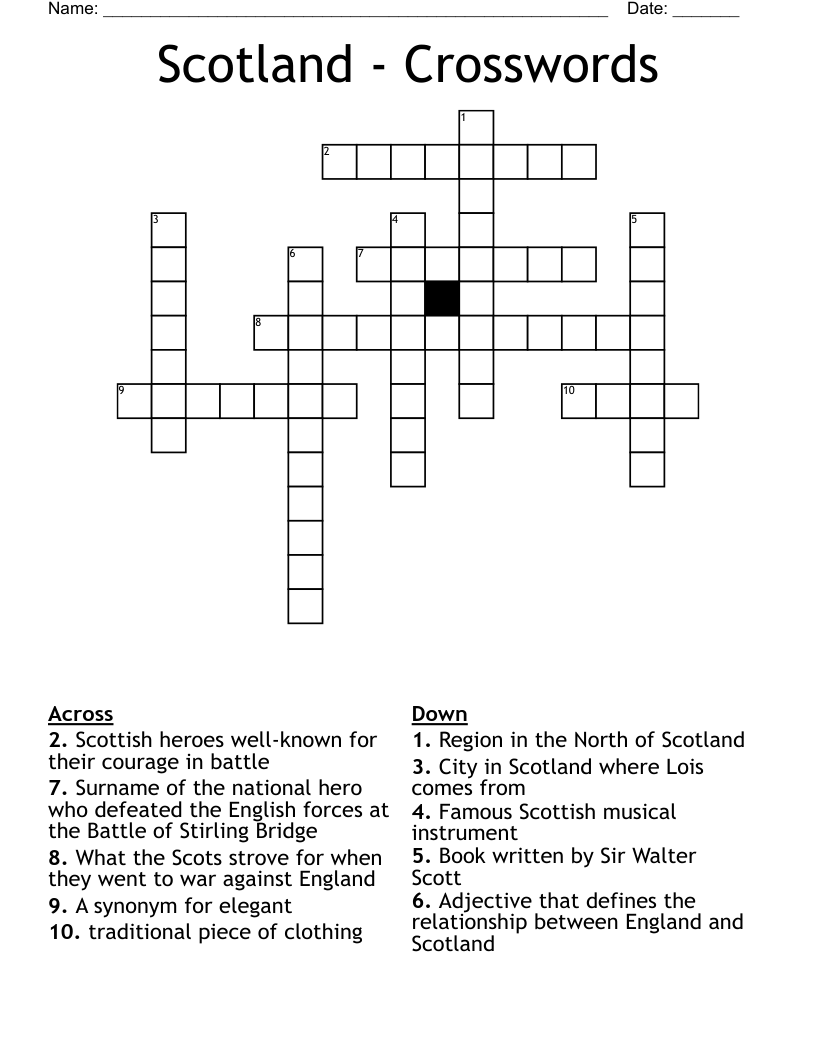 Scotland - Crosswords 
