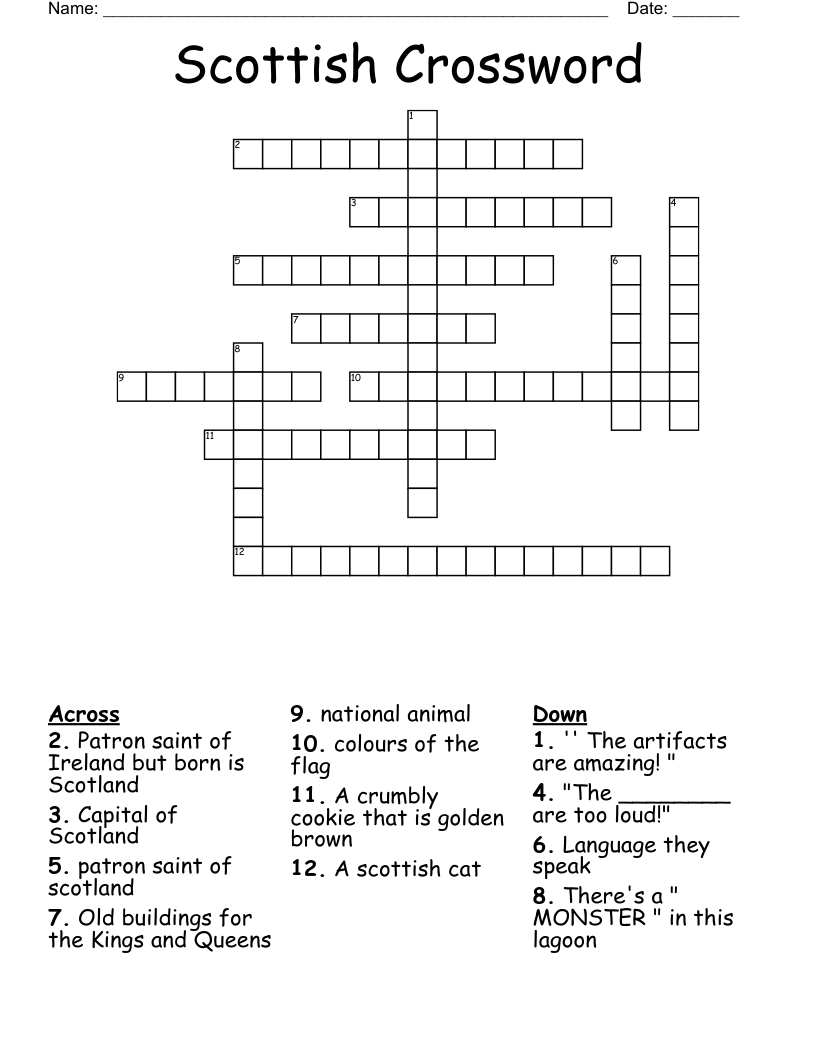 Scottish Crossword 