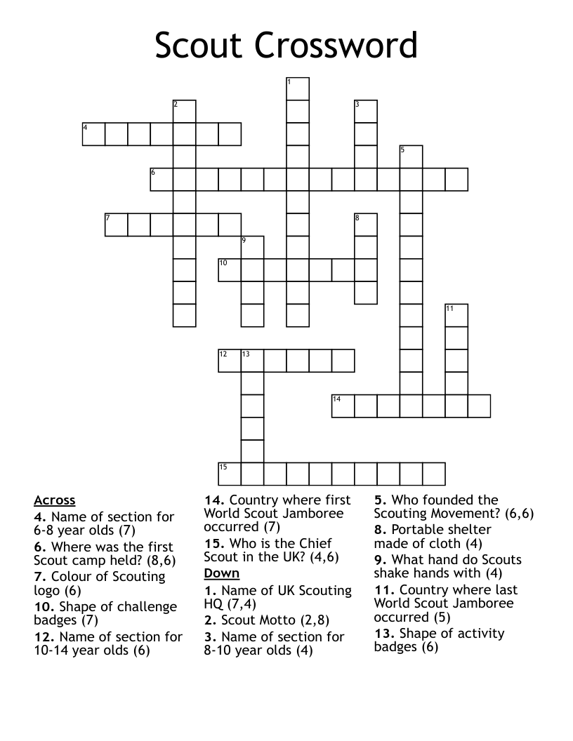 Scout Crossword 