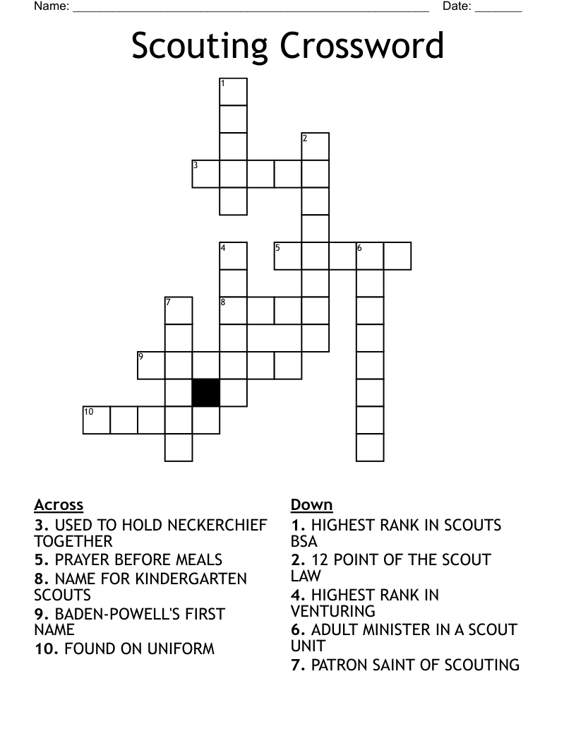 Scouting Crossword
