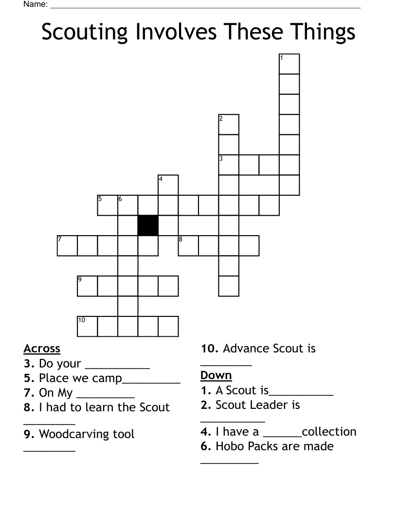 Scouting Involves These Things Crossword