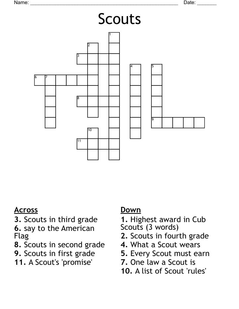 Scouts Crossword