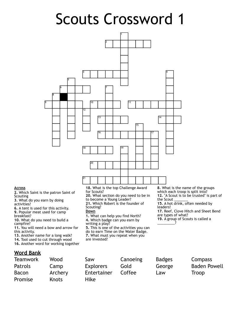 Scouts Crossword 1