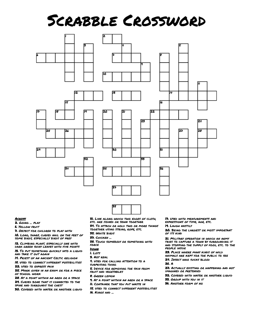 Scrabble Crossword