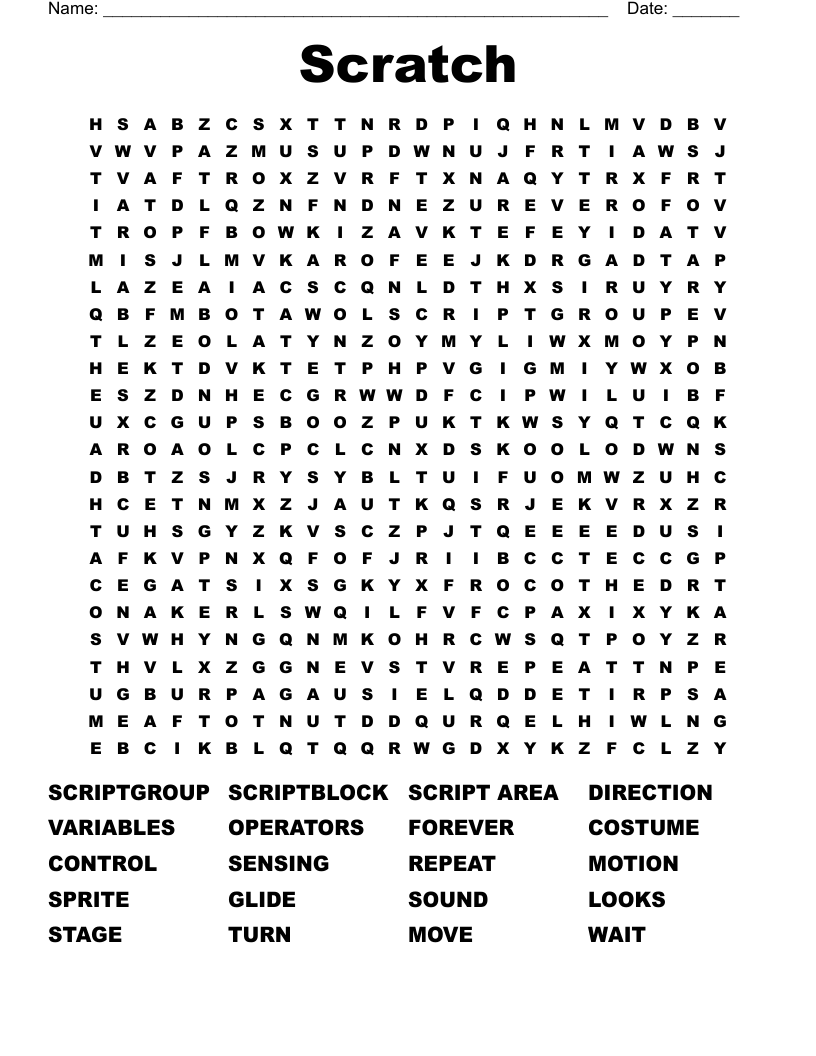 Scratch Word Search