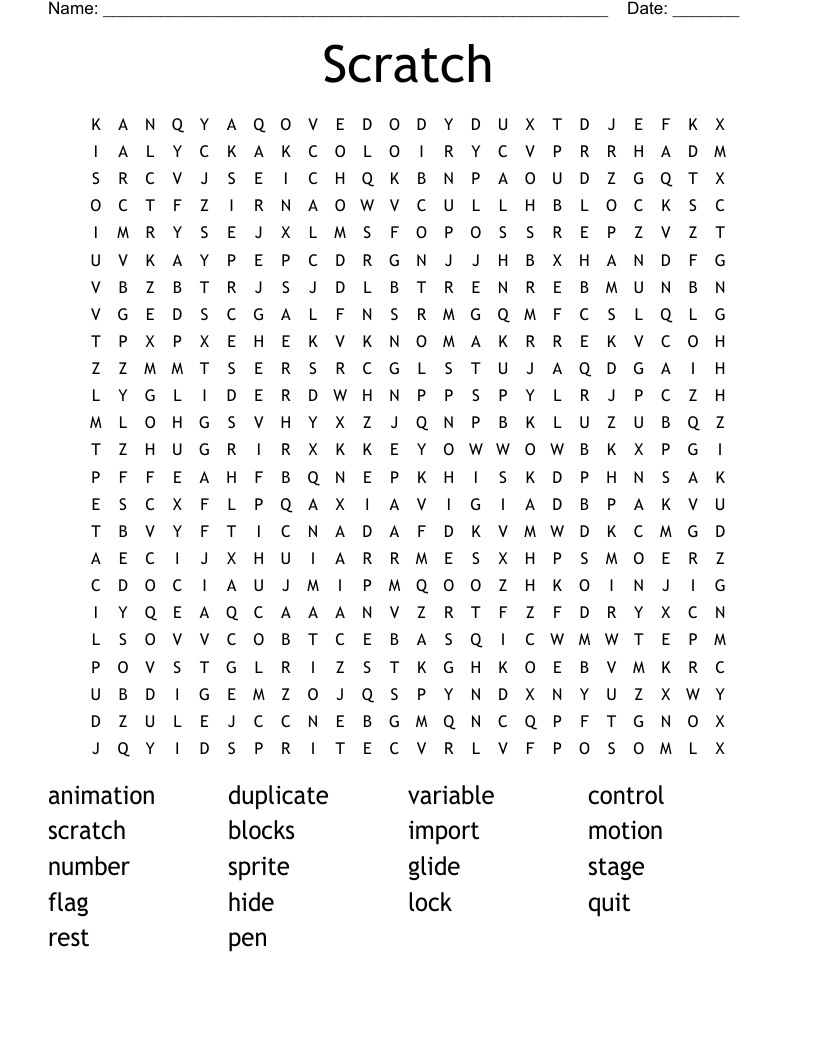 Scratch Word Search