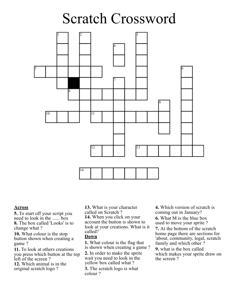 Scratch Crossword