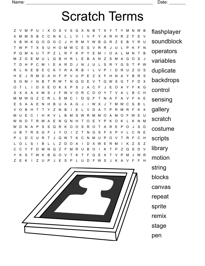 Scratch Terms Word Search