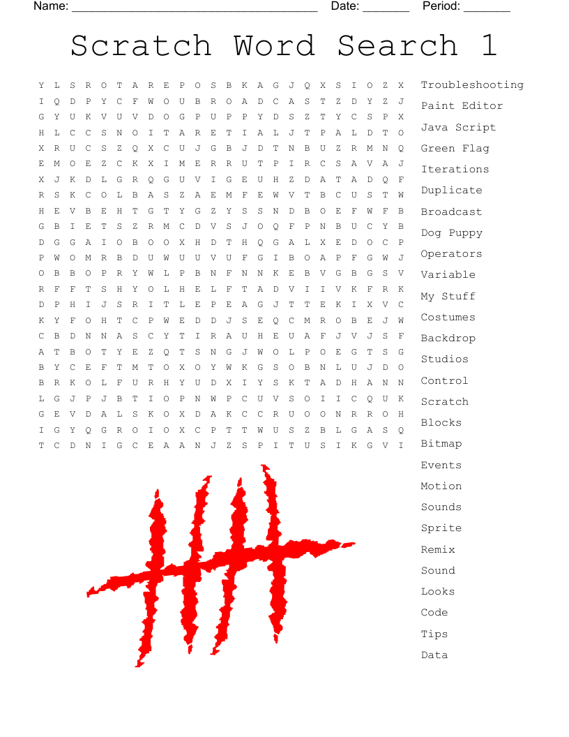 Scratch Word Search 1 
