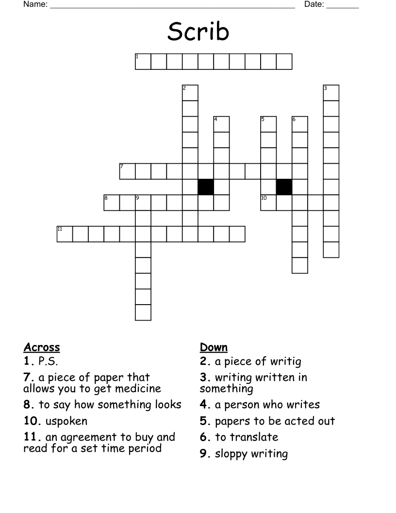Scrib Crossword