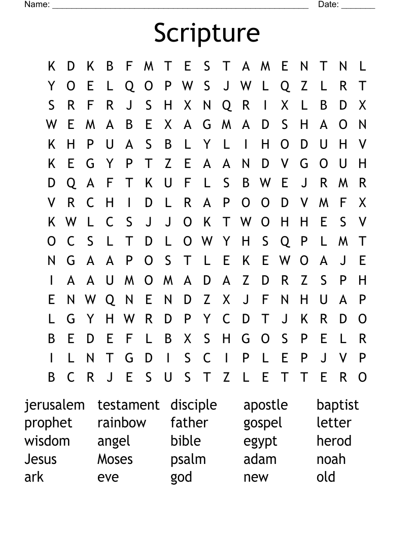 Scripture Word Search