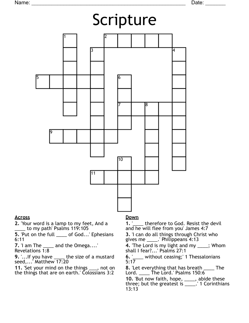 Scripture Crossword