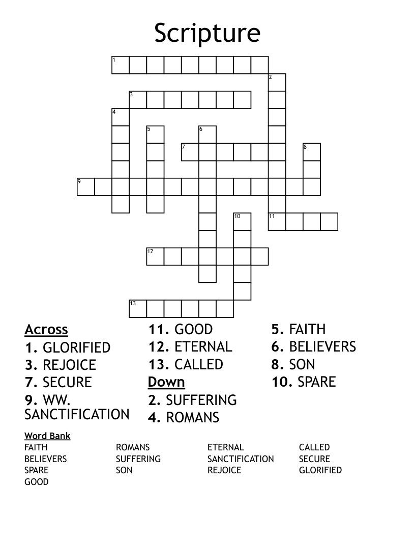 Scripture Crossword