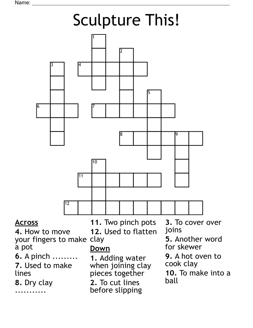 Sculpture This! Crossword