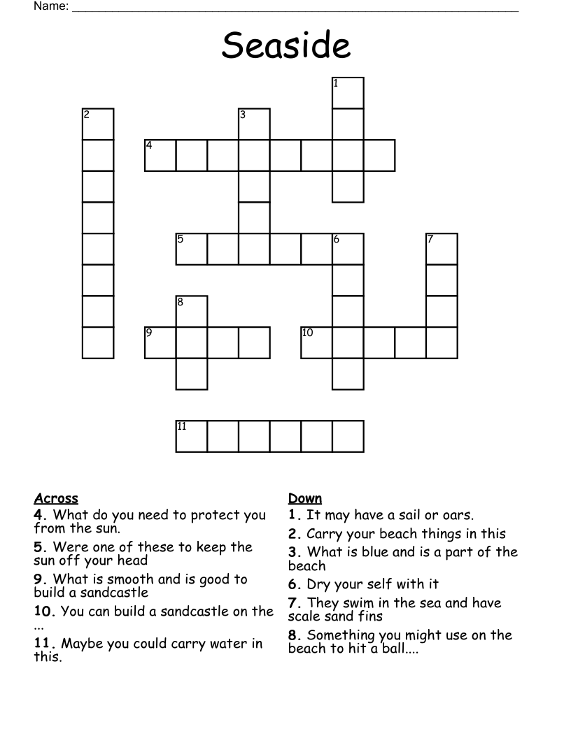 Seaside Crossword
