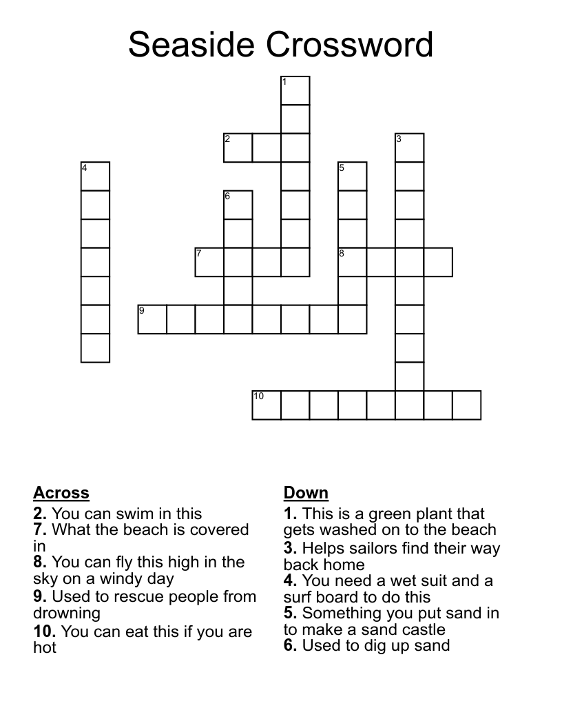 Seaside Crossword